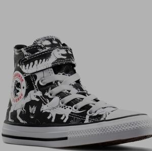Converse Kids' Black and White Dino High-Tops